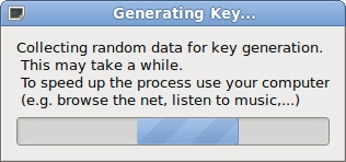 wait for end of key generation